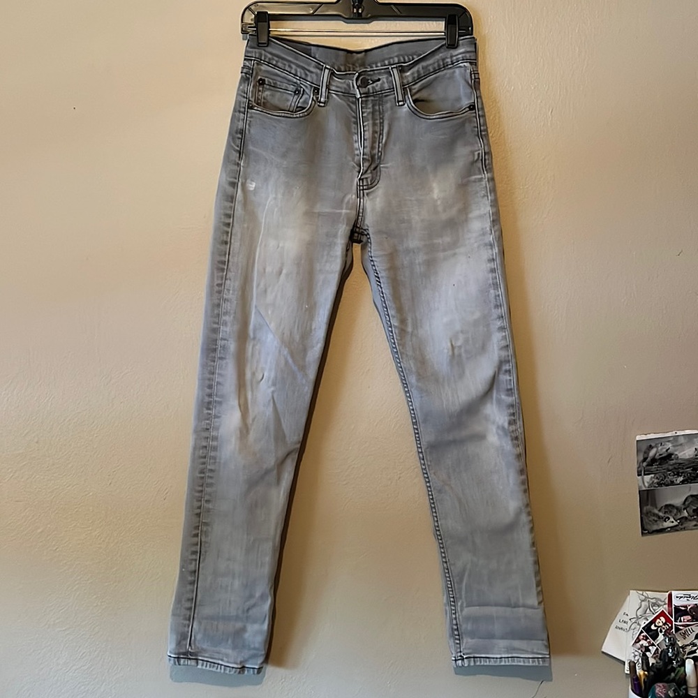 Levi’s 514 faded grey slim straight denim